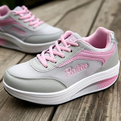 Women Sneakers Shoes - Breathable Mesh Walking Shoes With Shock Absorbing Soles - ZOOMNSTORE