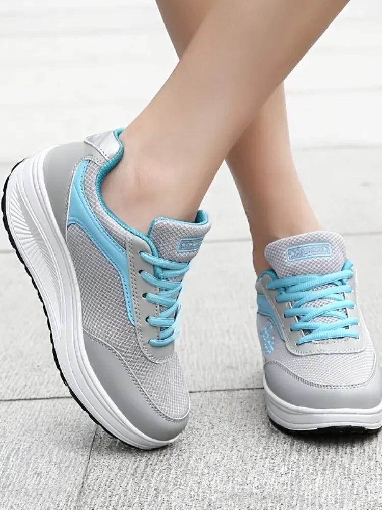 Women Sneakers Shoes - Breathable Mesh Walking Shoes With Shock Absorbing Soles - ZOOMNSTORE
