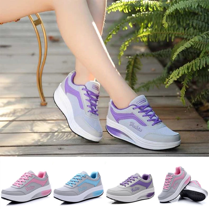 Women Sneakers Shoes - Breathable Mesh Walking Shoes With Shock Absorbing Soles - ZOOMNSTORE