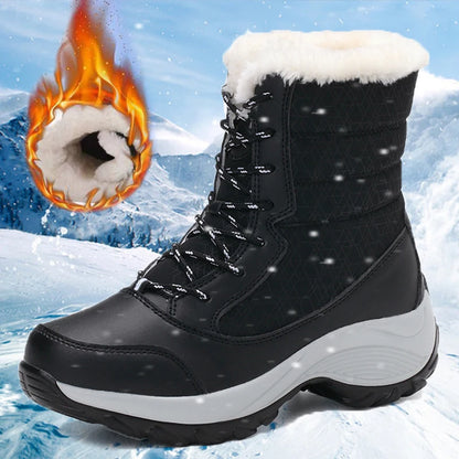 Snow Boots Women New Ladies Shoes Platform Shoes Woman Flat Keep Warm Boots Ladies Casual Plush Botas Mujer Winter Shoes Women - ZOOMNSTORE