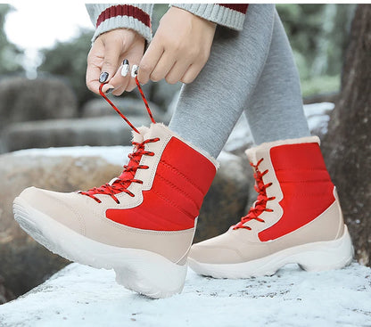 Snow Boots Women New Ladies Shoes Platform Shoes Woman Flat Keep Warm Boots Ladies Casual Plush Botas Mujer Winter Shoes Women - ZOOMNSTORE