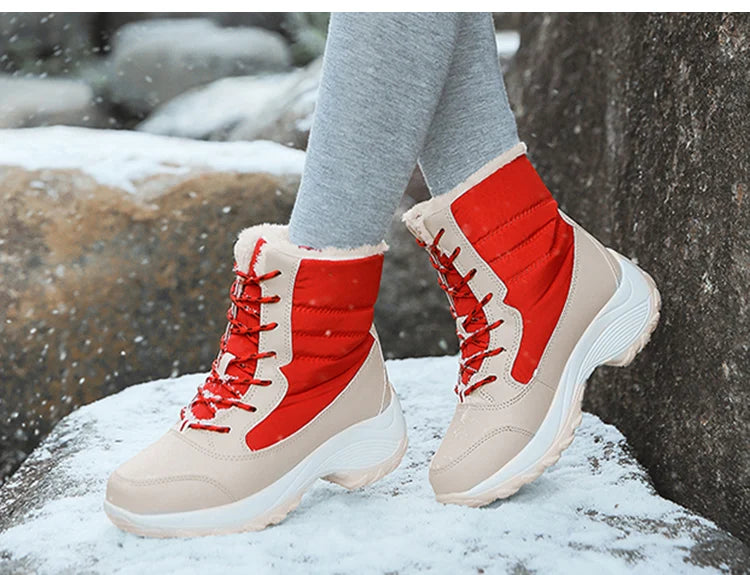 Snow Boots Women New Ladies Shoes Platform Shoes Woman Flat Keep Warm Boots Ladies Casual Plush Botas Mujer Winter Shoes Women - ZOOMNSTORE