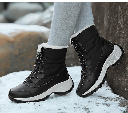 Snow Boots Women New Ladies Shoes Platform Shoes Woman Flat Keep Warm Boots Ladies Casual Plush Botas Mujer Winter Shoes Women - ZOOMNSTORE