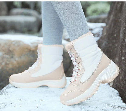 Snow Boots Women New Ladies Shoes Platform Shoes Woman Flat Keep Warm Boots Ladies Casual Plush Botas Mujer Winter Shoes Women - ZOOMNSTORE