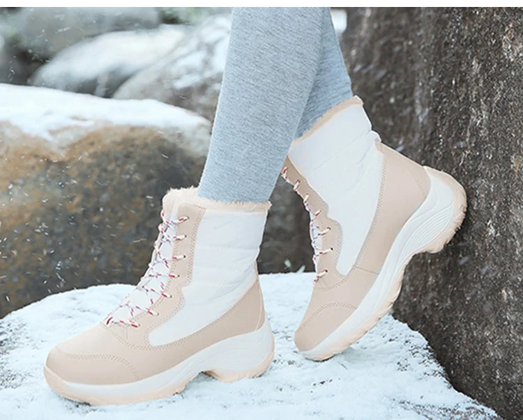 Snow Boots Women New Ladies Shoes Platform Shoes Woman Flat Keep Warm Boots Ladies Casual Plush Botas Mujer Winter Shoes Women - ZOOMNSTORE