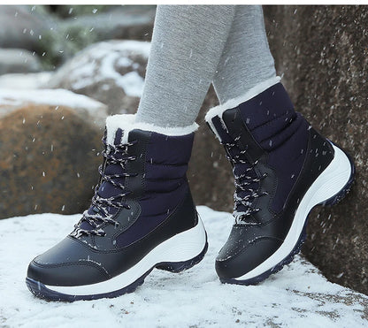 Snow Boots Women New Ladies Shoes Platform Shoes Woman Flat Keep Warm Boots Ladies Casual Plush Botas Mujer Winter Shoes Women - ZOOMNSTORE