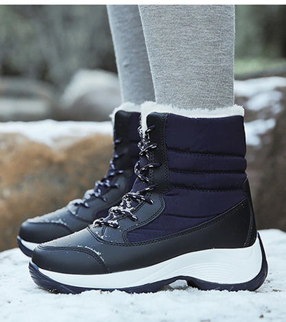 Snow Boots Women New Ladies Shoes Platform Shoes Woman Flat Keep Warm Boots Ladies Casual Plush Botas Mujer Winter Shoes Women - ZOOMNSTORE