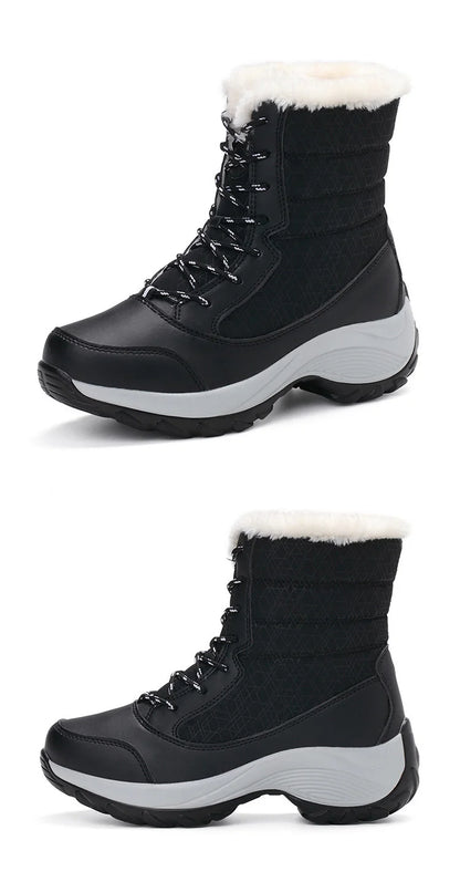 Snow Boots Women New Ladies Shoes Platform Shoes Woman Flat Keep Warm Boots Ladies Casual Plush Botas Mujer Winter Shoes Women - ZOOMNSTORE