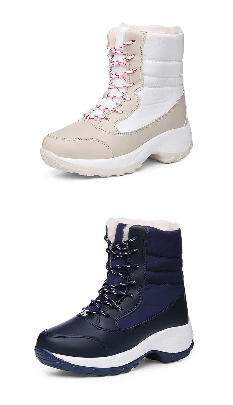 Snow Boots Women New Ladies Shoes Platform Shoes Woman Flat Keep Warm Boots Ladies Casual Plush Botas Mujer Winter Shoes Women - ZOOMNSTORE