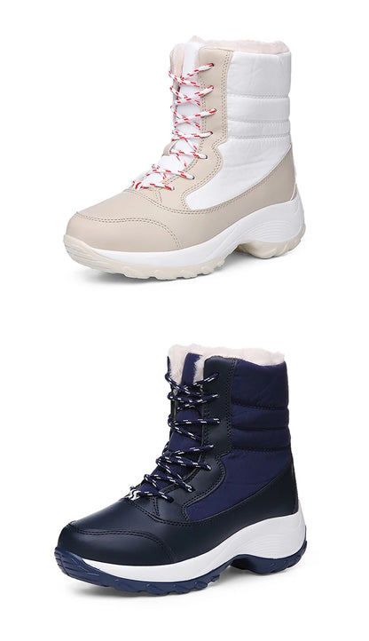 Snow Boots Women New Ladies Shoes Platform Shoes Woman Flat Keep Warm Boots Ladies Casual Plush Botas Mujer Winter Shoes Women - ZOOMNSTORE