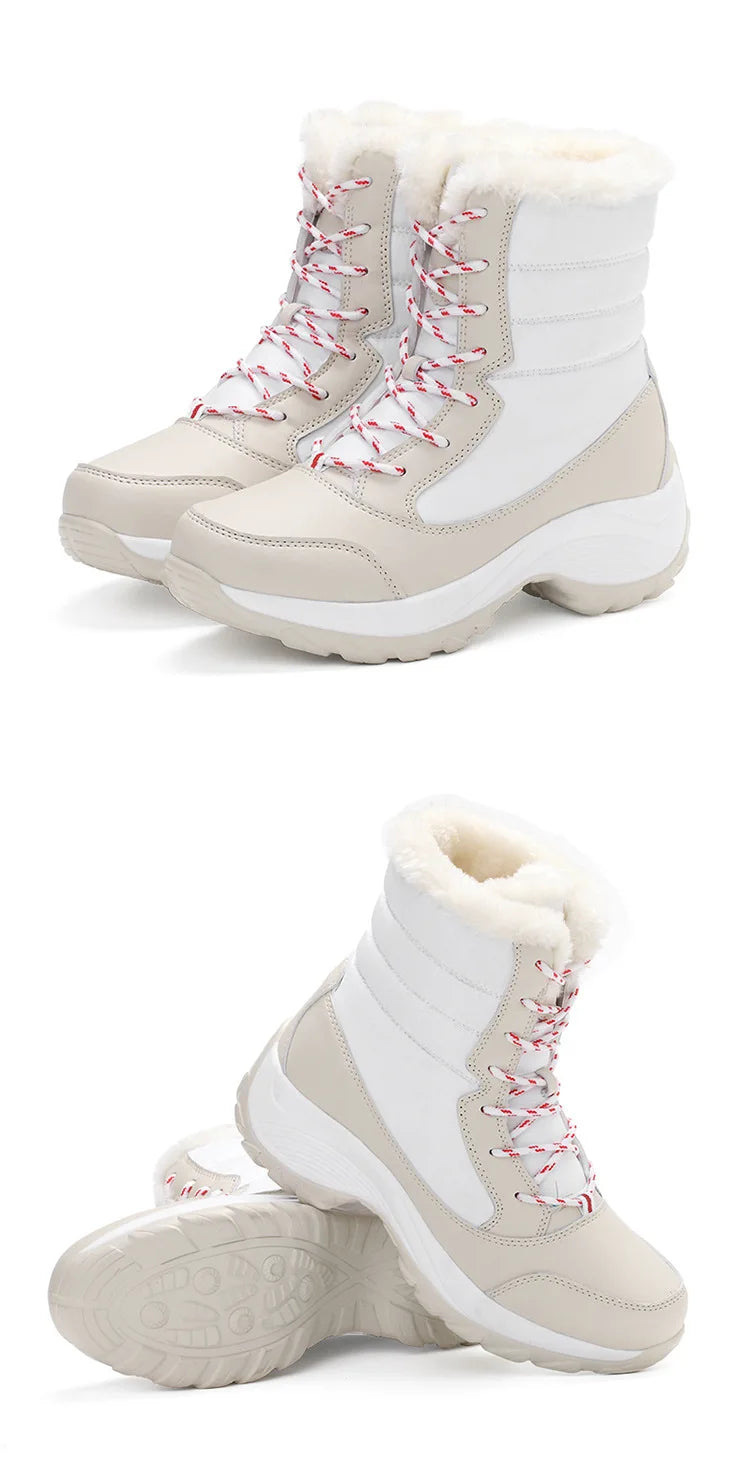 Snow Boots Women New Ladies Shoes Platform Shoes Woman Flat Keep Warm Boots Ladies Casual Plush Botas Mujer Winter Shoes Women - ZOOMNSTORE