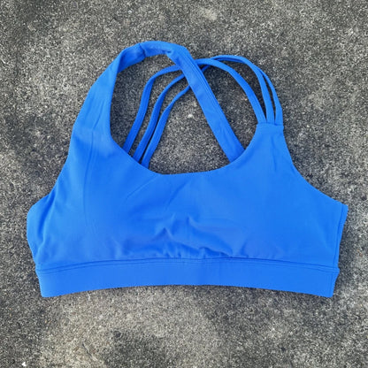 Women Sports Bra - Cross Back High Strength Strap Tight Fitness Top for Yoga & Gym - ZOOMNSTORE