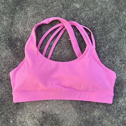 Women Sports Bra - Cross Back High Strength Strap Tight Fitness Top for Yoga & Gym - ZOOMNSTORE