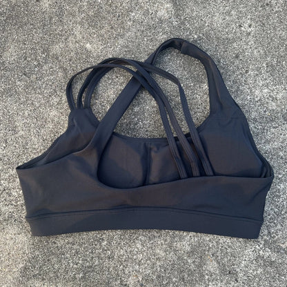 Women Sports Bra - Cross Back High Strength Strap Tight Fitness Top for Yoga & Gym - ZOOMNSTORE
