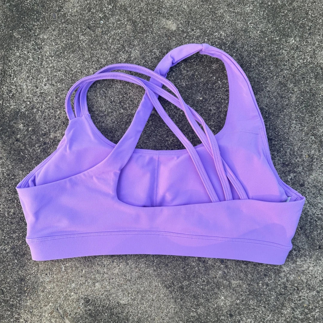 Women Sports Bra - Cross Back High Strength Strap Tight Fitness Top for Yoga & Gym - ZOOMNSTORE