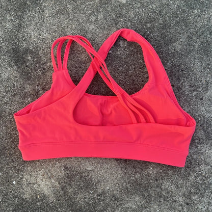 Women Sports Bra - Cross Back High Strength Strap Tight Fitness Top for Yoga & Gym - ZOOMNSTORE