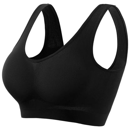 Large Size Seamless Sports Bra - Womens No Steel Ring Yoga Vest with Removable Pads - ZOOMNSTORE
