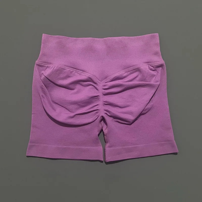 Women Sports Shorts - Low Waist Elastic Band Gym Biker Scrunch Fitness 4.5'' - ZOOMNSTORE