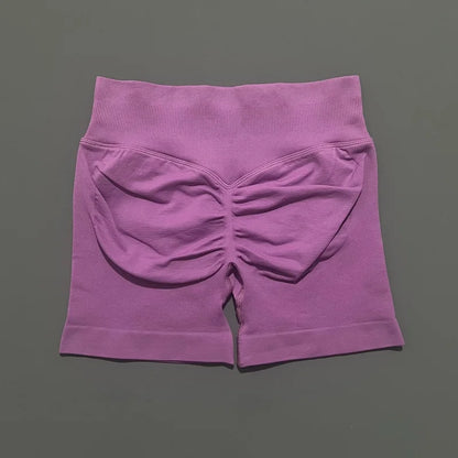 Women Sports Shorts - Low Waist Elastic Band Gym Biker Scrunch Fitness 4.5'' - ZOOMNSTORE