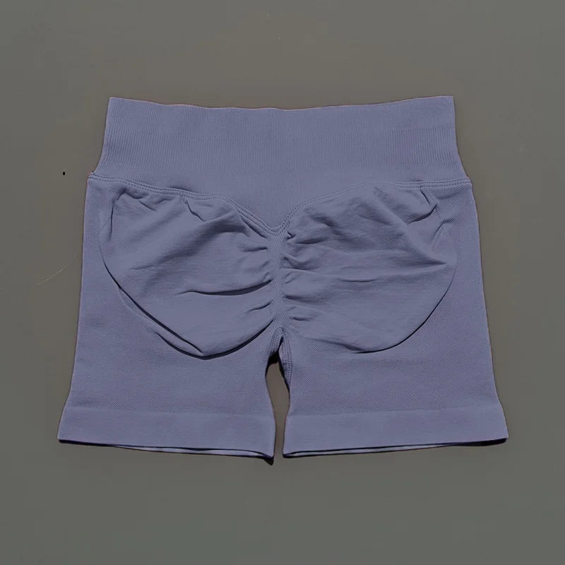 Women Sports Shorts - Low Waist Elastic Band Gym Biker Scrunch Fitness 4.5'' - ZOOMNSTORE