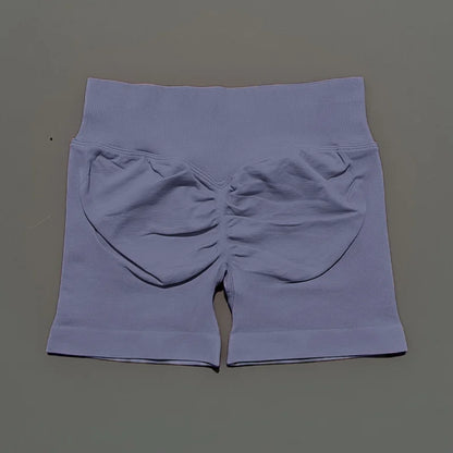 Women Sports Shorts - Low Waist Elastic Band Gym Biker Scrunch Fitness 4.5'' - ZOOMNSTORE