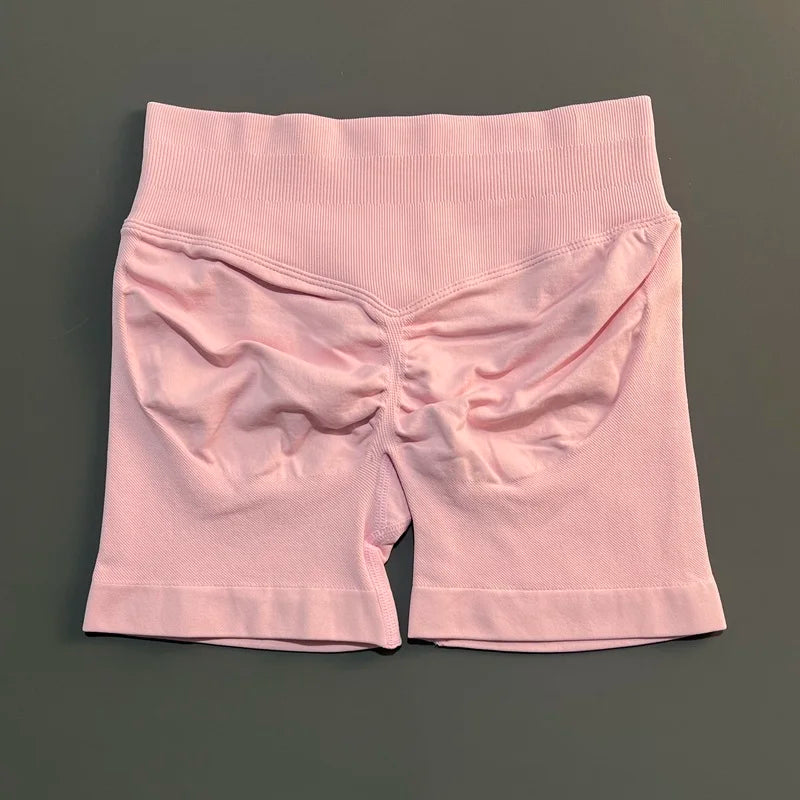 Women Sports Shorts - Low Waist Elastic Band Gym Biker Scrunch Fitness 4.5'' - ZOOMNSTORE