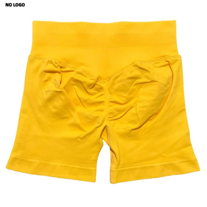 Women Sports Shorts - Low Waist Elastic Band Gym Biker Scrunch Fitness 4.5'' - ZOOMNSTORE