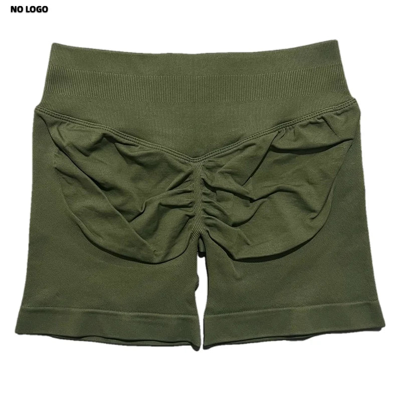 Women Sports Shorts - Low Waist Elastic Band Gym Biker Scrunch Fitness 4.5'' - ZOOMNSTORE