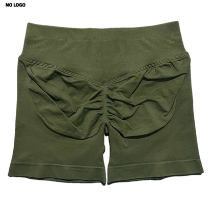 Women Sports Shorts - Low Waist Elastic Band Gym Biker Scrunch Fitness 4.5'' - ZOOMNSTORE