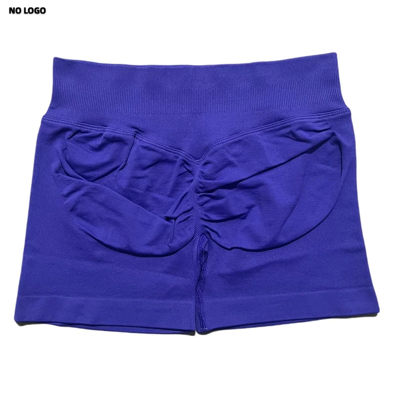 Women Sports Shorts - Low Waist Elastic Band Gym Biker Scrunch Fitness 4.5'' - ZOOMNSTORE