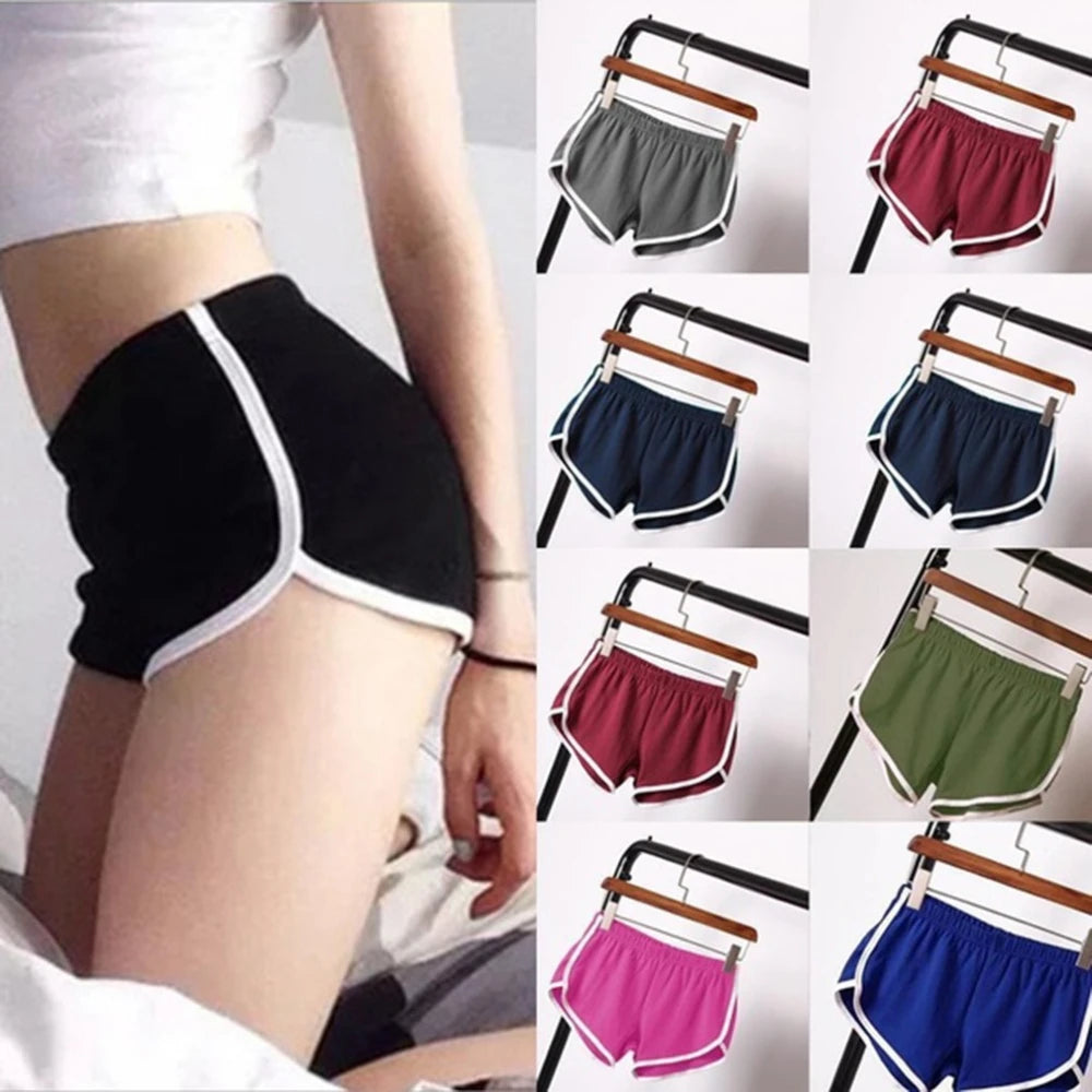 Women Sports Shorts – Slim Fit Casual Gym Shorts with Elastic Waist for Fitness - ZOOMNSTORE