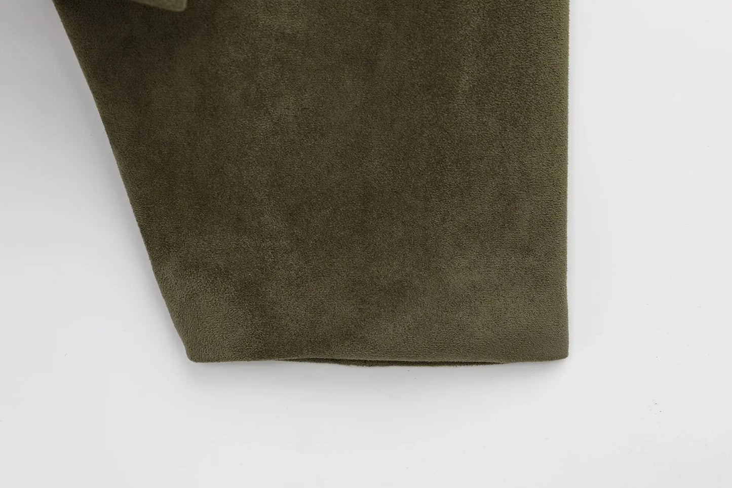 Vintage Womens Suede Bomber Jacket - Brown Green Casual Motorcycle Coat - ZOOMNSTORE