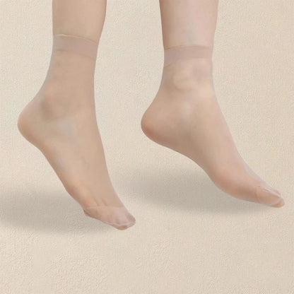 Lightweight Womens Solid Color Socks - Comfortable Mid Length Fashionable Summer Socks 1020 Pairs - ZOOMNSTORE