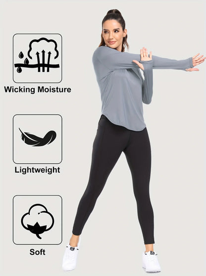 Women Sun Protection T-Shirts – Loose Fit Tees With UV Protection Tops For Running & Yoga - ZOOMNSTORE