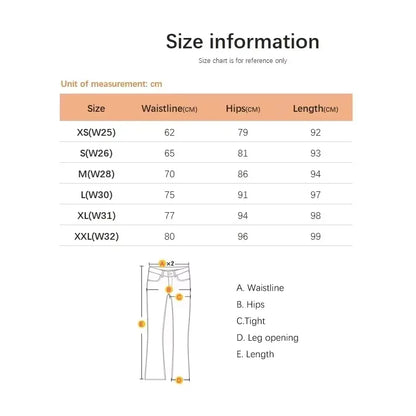 Women Thermal Jeans Winter Snow Warm Thickened Fleece Stretch Skinny Pencil Pants Fashion Korean Slim Fit Velvet Plush Pants - ZOOMNSTORE