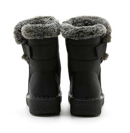 Women Winter Boots - Korean Style Mid Calf Snow Boots With Fur Lining & Waterproof Design - ZOOMNSTORE
