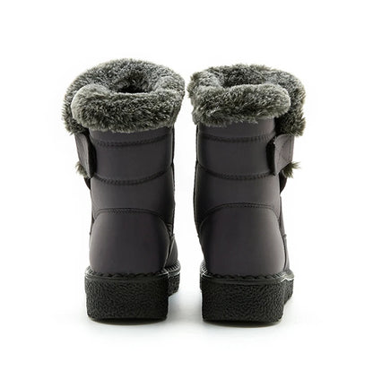 Women Winter Boots - Korean Style Mid Calf Snow Boots With Fur Lining & Waterproof Design - ZOOMNSTORE