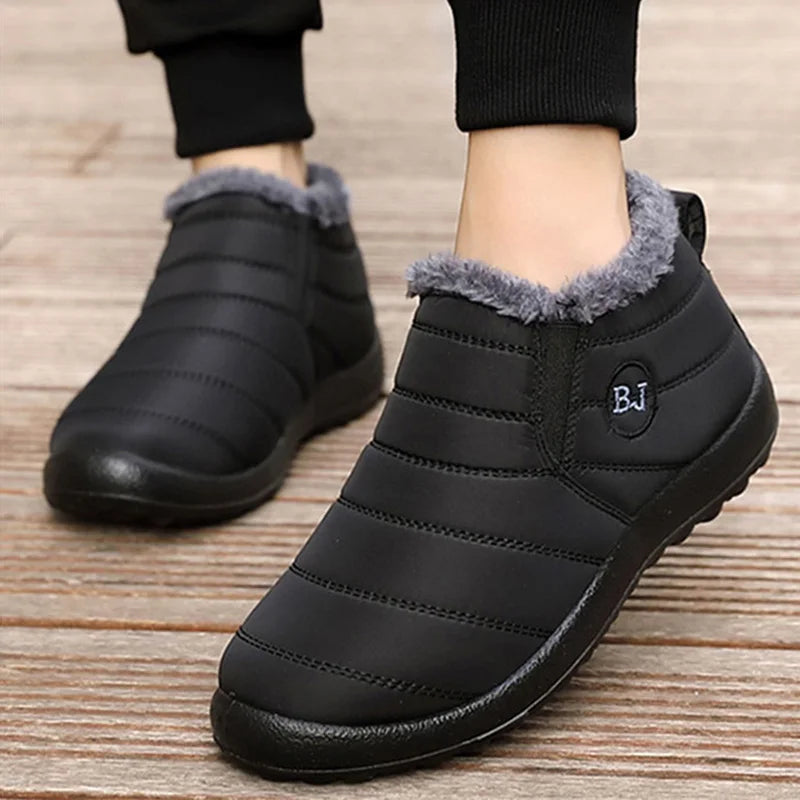 Women Winter Boots - Lightweight Waterproof Ankle Snow Boots With Plush Lining - ZOOMNSTORE