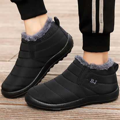 Women Winter Boots - Lightweight Waterproof Ankle Snow Boots With Plush Lining - ZOOMNSTORE