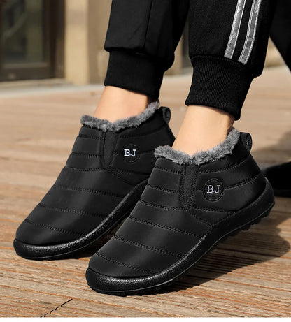 Women Winter Boots - Lightweight Waterproof Ankle Snow Boots With Plush Lining - ZOOMNSTORE