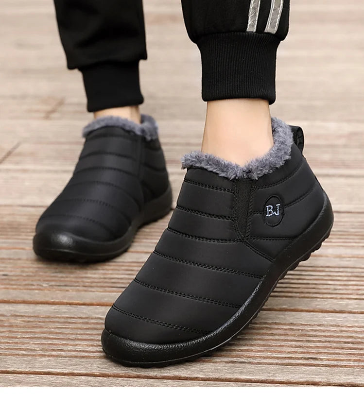 Women Winter Boots - Lightweight Waterproof Ankle Snow Boots With Plush Lining - ZOOMNSTORE