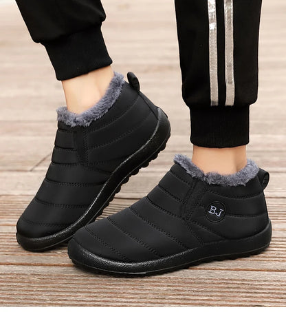 Women Winter Boots - Lightweight Waterproof Ankle Snow Boots With Plush Lining - ZOOMNSTORE
