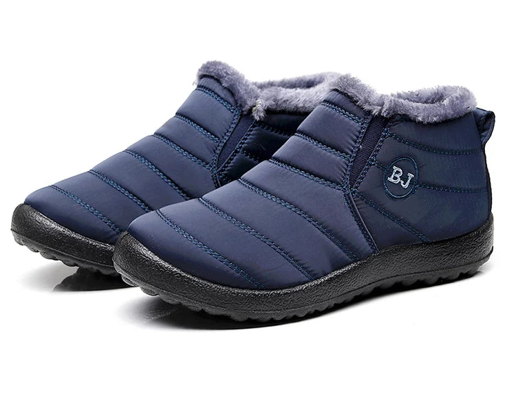 Women Winter Boots - Lightweight Waterproof Ankle Snow Boots With Plush Lining - ZOOMNSTORE