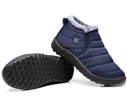 Women Winter Boots - Lightweight Waterproof Ankle Snow Boots With Plush Lining - ZOOMNSTORE