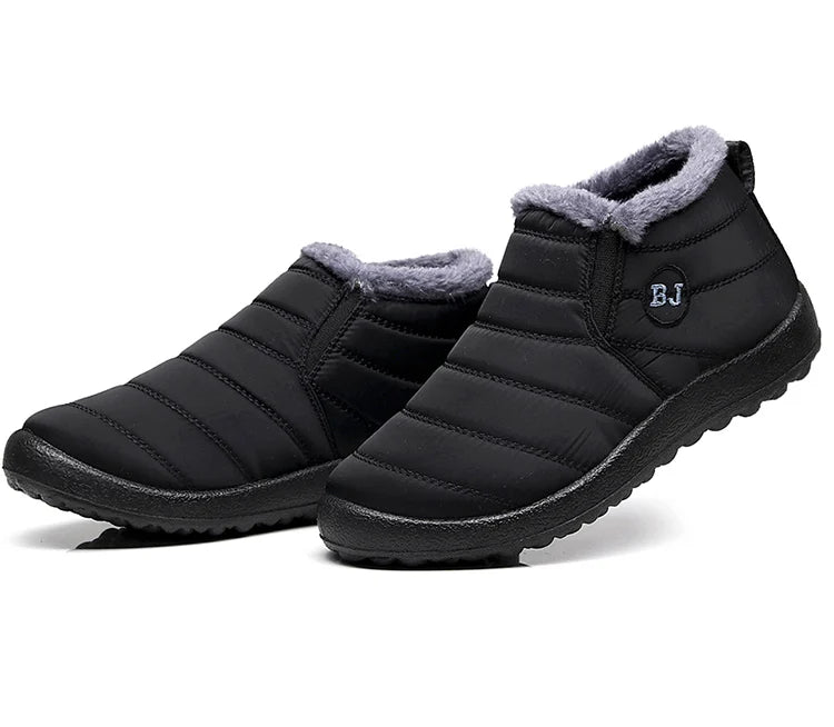 Women Winter Boots - Lightweight Waterproof Ankle Snow Boots With Plush Lining - ZOOMNSTORE