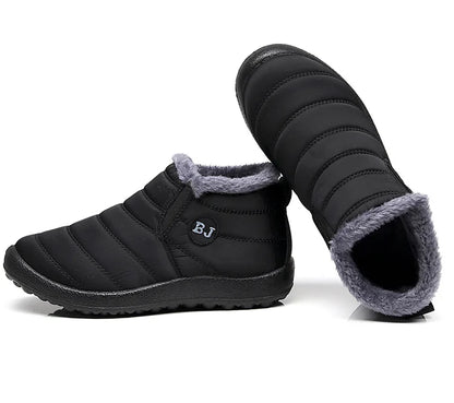 Women Winter Boots - Lightweight Waterproof Ankle Snow Boots With Plush Lining - ZOOMNSTORE
