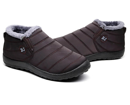 Women Winter Boots - Lightweight Waterproof Ankle Snow Boots With Plush Lining - ZOOMNSTORE