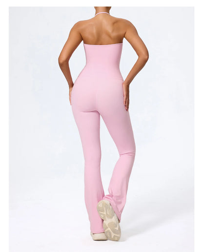 Women Yoga Jumpsuit - Sleeveless Quick Dry Workout Wear with Backless Sportswear Design - ZOOMNSTORE