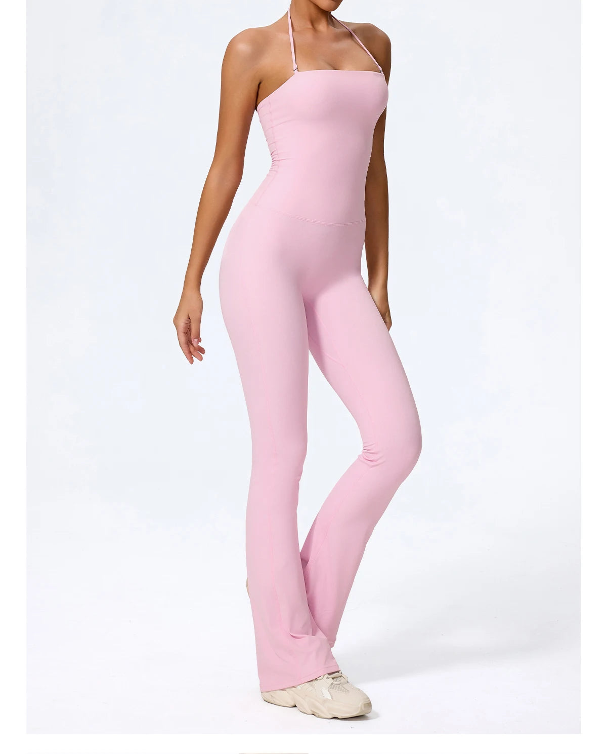 Women Yoga Jumpsuit - Sleeveless Quick Dry Workout Wear with Backless Sportswear Design - ZOOMNSTORE