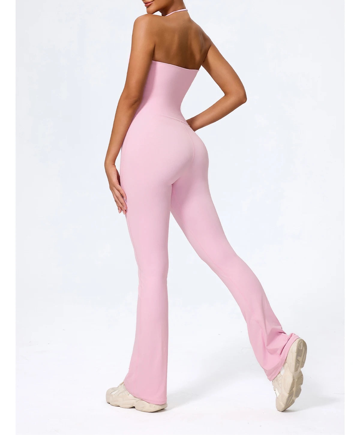 Women Yoga Jumpsuit - Sleeveless Quick Dry Workout Wear with Backless Sportswear Design - ZOOMNSTORE